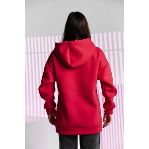 Толстовка женская №67090 футер 3-х нитка с начесом (последний размер) фуксия 46,52