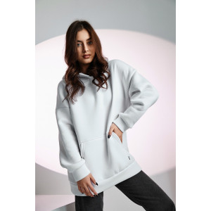 Толстовка женская №67090 футер 3-х нитка с начесом (последний размер) белый 50