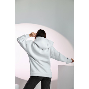 Толстовка женская №67090 футер 3-х нитка с начесом (последний размер) белый 50