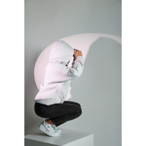 Толстовка женская №67090 футер 3-х нитка с начесом (последний размер) белый 50