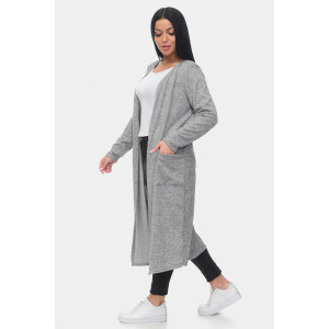 Кардиган женский "Софи 2" ангора-софт (р-ры: 46-68) серый