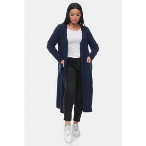 Кардиган женский "Софи 2" ангора-софт (р-ры: 46-68) синий