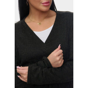 Кардиган женский "Софи 2" ангора-софт (р-ры: 46-68) черный