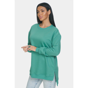 Свитшот женский "Ева" футер 3-х нитка (р-ры: 46-64) зеленый