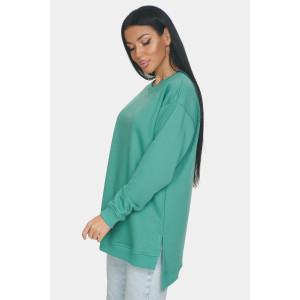 Свитшот женский "Ева" футер 3-х нитка (р-ры: 46-64) зеленый