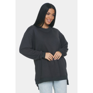 Свитшот женский "Ева" футер 3-х нитка (р-ры: 46-64) темно-серый
