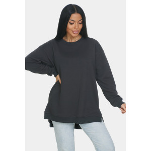 Свитшот женский "Ева" футер 3-х нитка (р-ры: 46-64) темно-серый