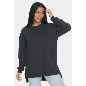 Свитшот женский "Ева" футер 3-х нитка (р-ры: 46-64) темно-серый