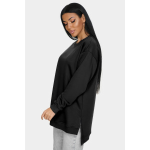 Свитшот женский "Ева" футер 3-х нитка (р-ры: 46-64) черный