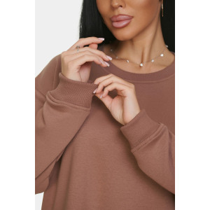 Свитшот женский "Ева" футер 3-х нитка (р-ры: 46-64) какао