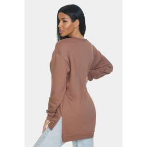 Свитшот женский "Ева" футер 3-х нитка (р-ры: 46-64) какао