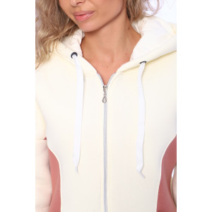 Толстовка женская №70093 футер 3-х нитка с начесом (последний размер) молочный 46