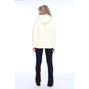 Толстовка женская №70093 футер 3-х нитка с начесом (последний размер) молочный 46