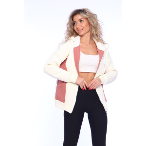 Толстовка женская №70093 футер 3-х нитка с начесом (последний размер) молочный 46