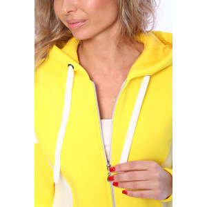 Толстовка женская №70093 футер 3-х нитка с начесом (последний размер) желтый 52 Толстовка женская №70093 футер 3-х нитка с начесом (последний размер) желтый 52