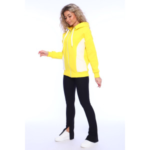 Толстовка женская №70093 футер 3-х нитка с начесом (последний размер) желтый 52 Толстовка женская №70093 футер 3-х нитка с начесом (последний размер) желтый 52
