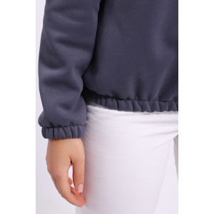 Толстовка женская №78585 футер 3-х нитка с начесом (последний размер) графит 44,50 Толстовка женская №78585 футер 3-х нитка с начесом (последний размер) графит 44,50