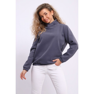 Толстовка женская №78585 футер 3-х нитка с начесом (последний размер) графит 44,50 Толстовка женская №78585 футер 3-х нитка с начесом (последний размер) графит 44,50