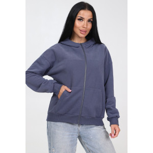 Толстовка женская №26604 футер 3-х нитка (последний размер) серый 48