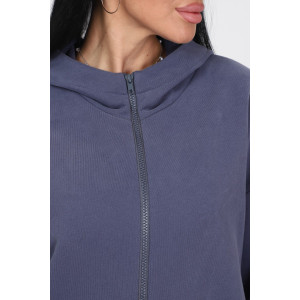 Толстовка женская №26604 футер 3-х нитка (последний размер) серый 48