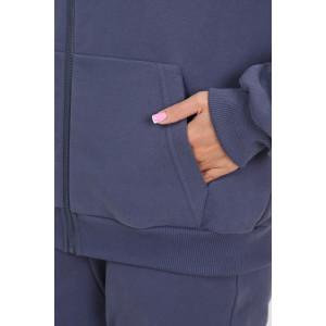 Толстовка женская №26604 футер 3-х нитка (последний размер) серый 48