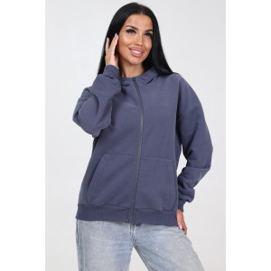 Толстовка женская №26604 футер 3-х нитка (последний размер) серый 48