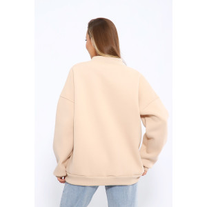 Толстовка женская №21012 футер 3-х нитка с начесом (последний размер) бежевый 44,48