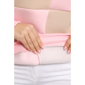 Толстовка женская №21055 футер 3-х нитка с начесом (последний размер) розово-бежевый 44,46