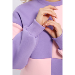 Толстовка женская №21055 футер 3-х нитка с начесом (последний размер) сиреневый 52 Толстовка женская №21055 футер 3-х нитка с начесом (последний размер) сиреневый 52