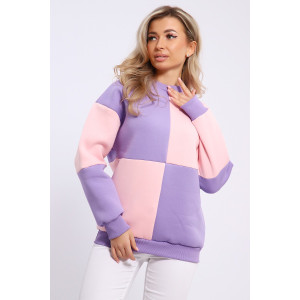 Толстовка женская №21055 футер 3-х нитка с начесом (последний размер) сиреневый 52 Толстовка женская №21055 футер 3-х нитка с начесом (последний размер) сиреневый 52