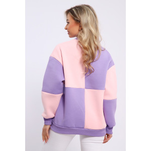 Толстовка женская №21055 футер 3-х нитка с начесом (последний размер) сиреневый 52 Толстовка женская №21055 футер 3-х нитка с начесом (последний размер) сиреневый 52