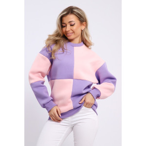 Толстовка женская №21055 футер 3-х нитка с начесом (последний размер) сиреневый 52 Толстовка женская №21055 футер 3-х нитка с начесом (последний размер) сиреневый 52