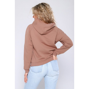 Толстовка женская №59210 футер с лайкрой 2-х нитка (последний размер) коричневый 52,54