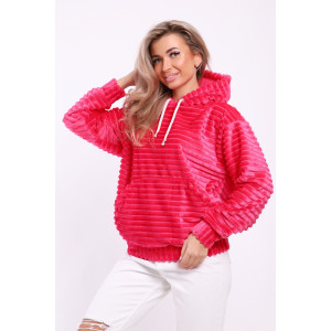 Толстовка женская №18105 велсофт (последний размер) фуксия 52