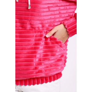 Толстовка женская №18105 велсофт (последний размер) фуксия 52