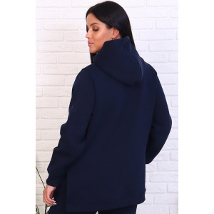 Толстовка женская №4485 футер 3-х нитка с начесом (последний размер) синий 52 Толстовка женская №4485 футер 3-х нитка с начесом (последний размер) синий 52