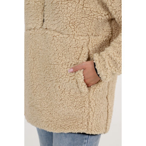 Толстовка женская №24779 шерпа (последний размер) коричневый 48