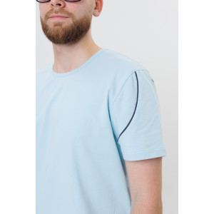 Костюм двойка мужской №2108 трикотаж (последний размер) голубой 48,52