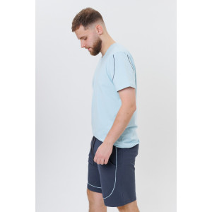 Костюм двойка мужской №2108 трикотаж (последний размер) голубой 48,52