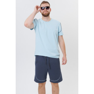 Костюм двойка мужской №2108 трикотаж (последний размер) голубой 48,52