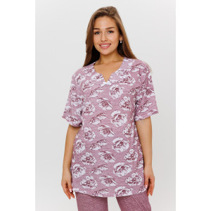 Пижама женская 1948 кулирка (последний размер) бордовый 52