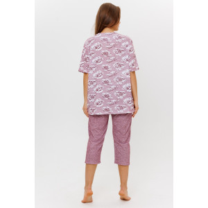 Пижама женская 1948 кулирка (последний размер) бордовый 52