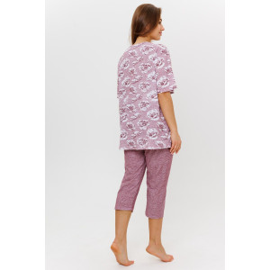 Пижама женская 1948 кулирка (последний размер) бордовый 52