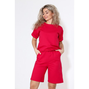 Костюм двойка женский М-891 футер 2-х нитка (последний размер) маджента 44