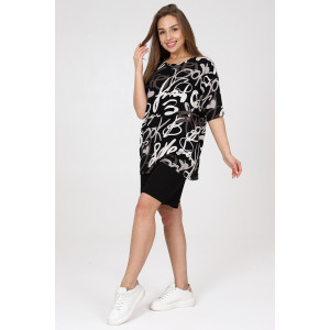 Футболка женская М-939 "Буквы" вискоза (последний размер) 46,52