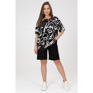 Футболка женская М-939 "Буквы" вискоза (последний размер) 46,52