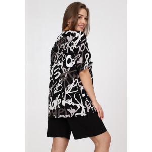 Футболка женская М-939 "Буквы" вискоза (последний размер) 46,52