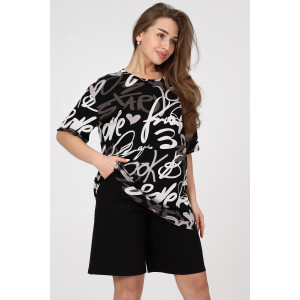 Футболка женская М-939 "Буквы" вискоза (последний размер) 46,52