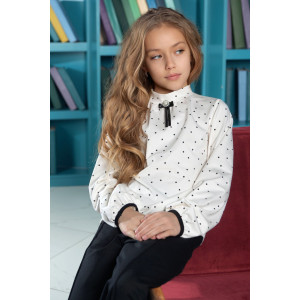 Блузка школьная "Анастасия" кулирка с лайкрой (последний размер) 36 Блузка школьная "Анастасия" кулирка с лайкрой (последний размер) 36