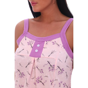 Сорочка женская "Весна" М297 кулирка (последний размер) тюльпаны 56